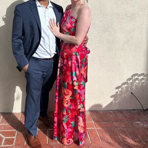 Gorgeous Tahari ASL floral one shoulder dress